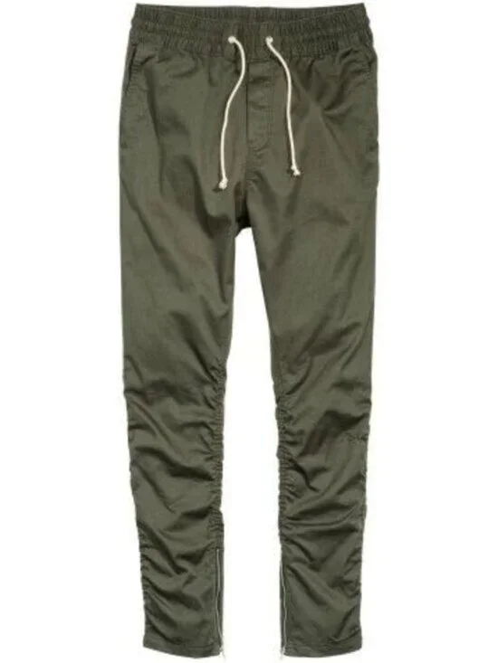 H&M Olive Green Ruched Drawstring Joggers - Picture 2 of 9